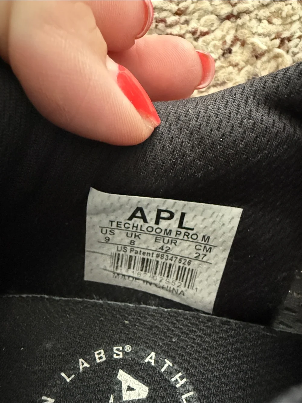 APL Men's Knit Athletic Sneakers in Grey and Black